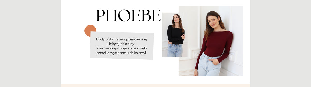 Baner: produkt Body Phoebe. Body z przewiewnej dzianiny z szerokim dekoltem