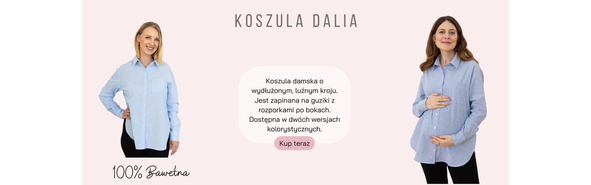 Baner: produkt Koszula Dalia. Bawełniana koszula o luźnym kroju